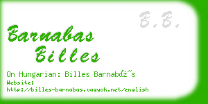 barnabas billes business card